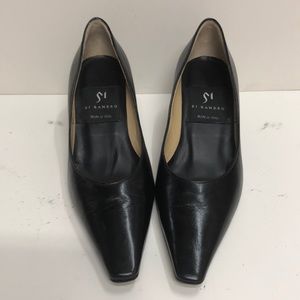 Di Sandro Made in Italy Black Leather MidHeel Pump